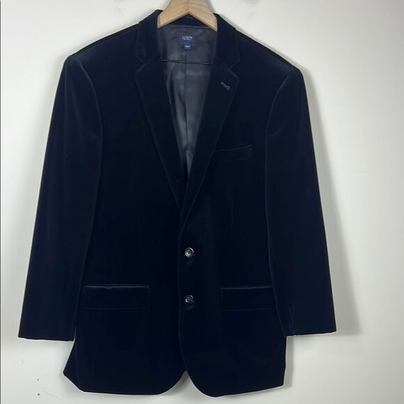 J. CREW Ludlow blazer velvet black 42R shawl tuxedo suit jacket - Picture 1 of 12